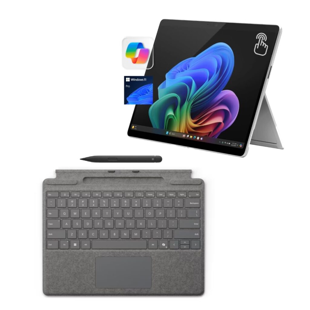 Laptop Microsoft Surface Pro Platinum + keyboard + Slim pen / Snapdragon / RAM 16 GB / 12"