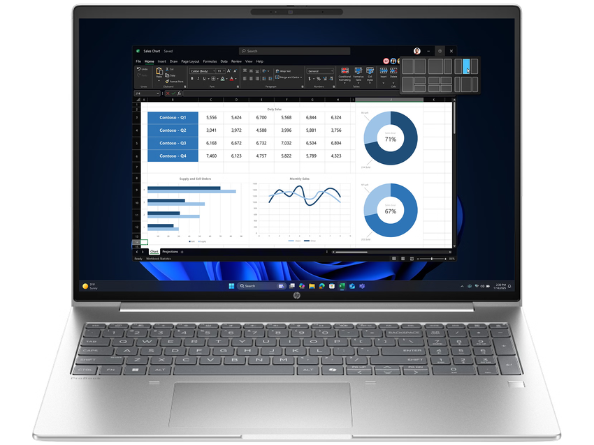 Laptop HP ProBook 4 G1i 16 | U7 255U | 32GB RAM | 1TB SSD | W11P / Core Ultra 7 / RAM 32 GB / SSD / 16,0″ WUXGA