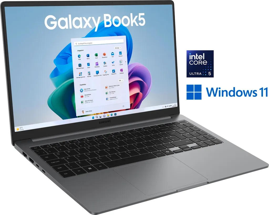 Laptop Samsung Galaxy Book5 / Core Ultra 5 / RAM 16 GB / SSD / 15,6″ FHD
