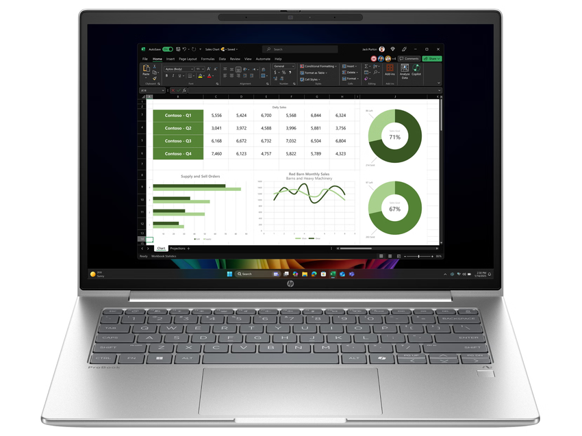 Laptop HP ProBook 4 G1q 14 AI | Snapdragon X1 / Qualcomm Snapdragon X / RAM 32 GB / SSD / 14,0″ WUXGA