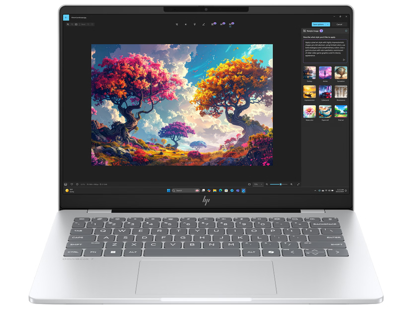 Laptop HP OmniBook 7 AI 14-fr0005nf | U7-255H | 2.8K OLED / Core Ultra 7 / RAM 32 GB / SSD / 14,0″ WUXGA