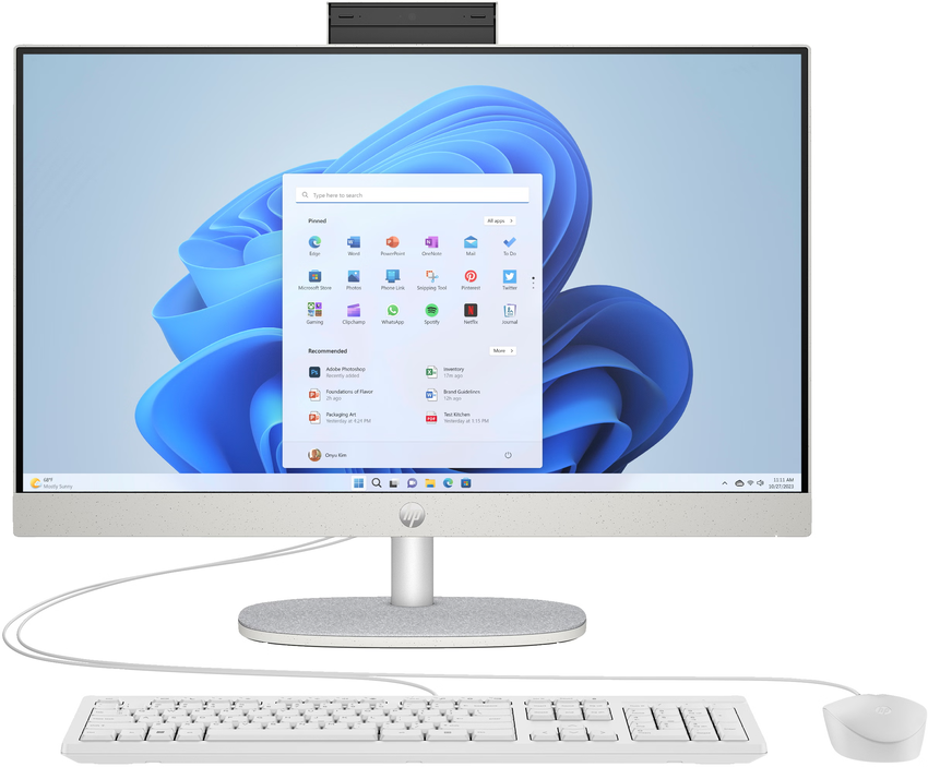 Computer HP All-in-One 24-cr0072nl | R5-7520U | 16GB RAM | 512GB SSD | W11H / Ryzen 5 / RAM 16 GB / 512GB SSD